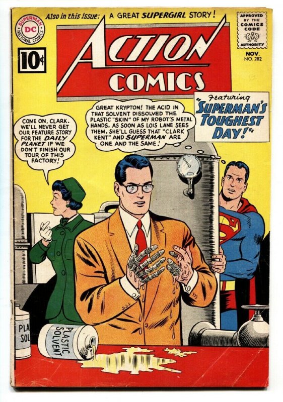 ACTION COMICS #282 1961-SUPERMAN-DC COMICS- SUPERGIRL VG/FN