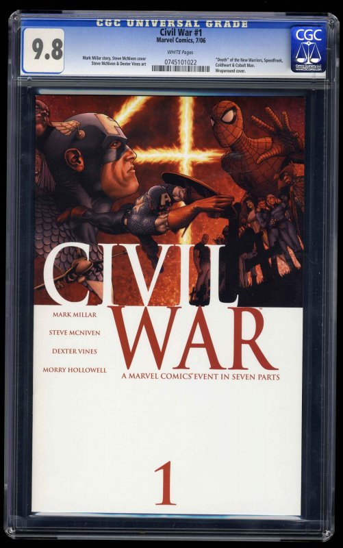 Civil War #1 CGC NM/M 9.8 White Pages