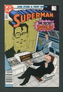 Superman #2  / 9.4 Nm - 9.6 NM+  Newsstand   February 1987