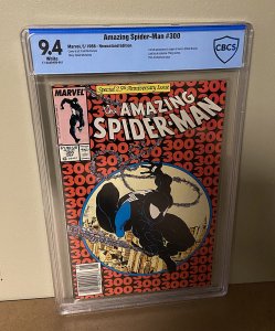 AMAZING SPIDERMAN #300 ( CBCS 9.4 NM ) 1st Full Venom / 25th Anniversary / 1988