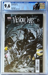 VENOM WAR #2 CGC 9.6 NM+  ?  CLAYTON CRAIN VENOM HORSE VARIANT?CUSTOM LABEL