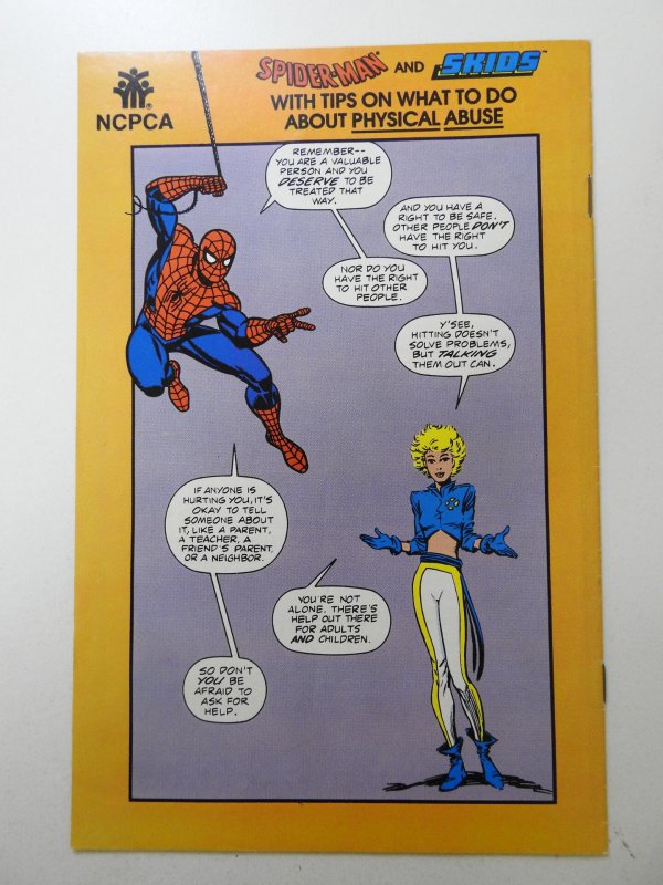 Spider-Man and the New Mutants (1990) Child Abuse Relief Comic! VF- Condition!