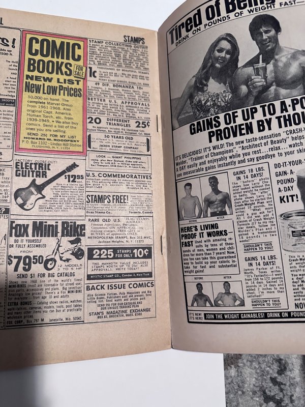 The Silver Surfer #4 (1969)vs Thor -big key- small 1 inch lower spine