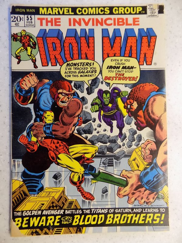 IRON MAN # 55 MARVEL 1ST THANOS GREAT KEY