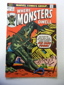Where Monsters Dwell #21 (1973) VG Condition