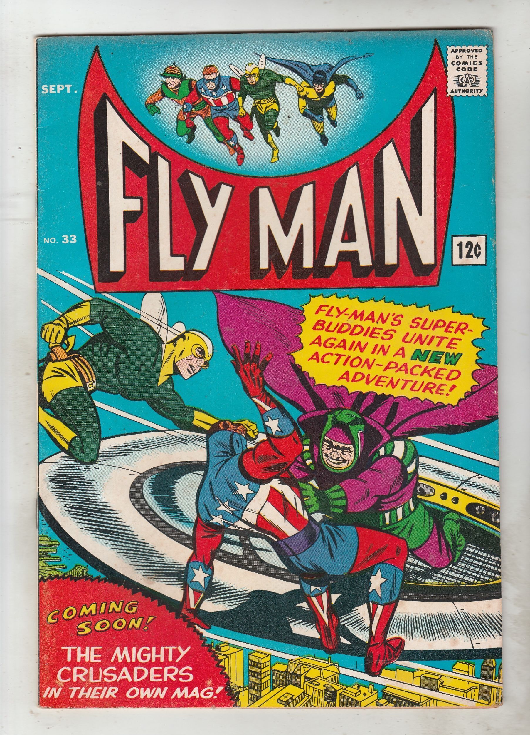 Fly Man #33 (Sep-65) VF High-Grade The Fly, Fly-Girl, The Shield Wow ...