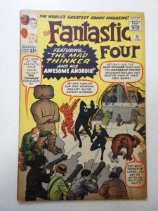 Fantastic Four #15 (1963) GD+ Condition 2 in cumulative spine split