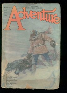 ADVENTURE PULP-FEB 28 1923-SNOWSTORM-SLED DOGS COVER G