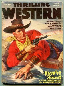 Thrilling Western Pulp March 1949- Haunted Forest FN