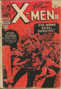 X Men #17 ORIGINAL Vintage 1966 Marvel Comics