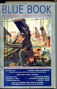 PULP:  BLUE BOOK PULP-JULY 1941-FN/VF-STOOPS COVER-BEDFORD-JONES-MAX BRAND-GA...