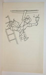 Painter Falling Off Ladder Gag art by George Papp