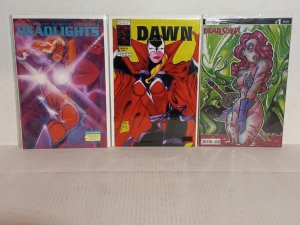 DAWN #1 : BRAINSTORM COMICS + HEADLIGHTS #1 + DEAD SONJA #1  - FREE SHIPPING