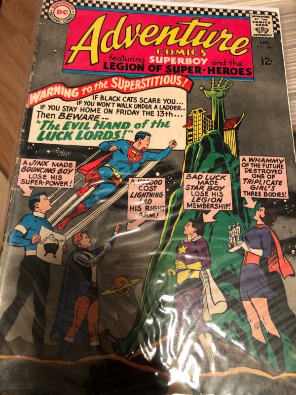 Lot of 9 Comics (See Description) Adventure Comics, Superman, Hawkman, Superboy