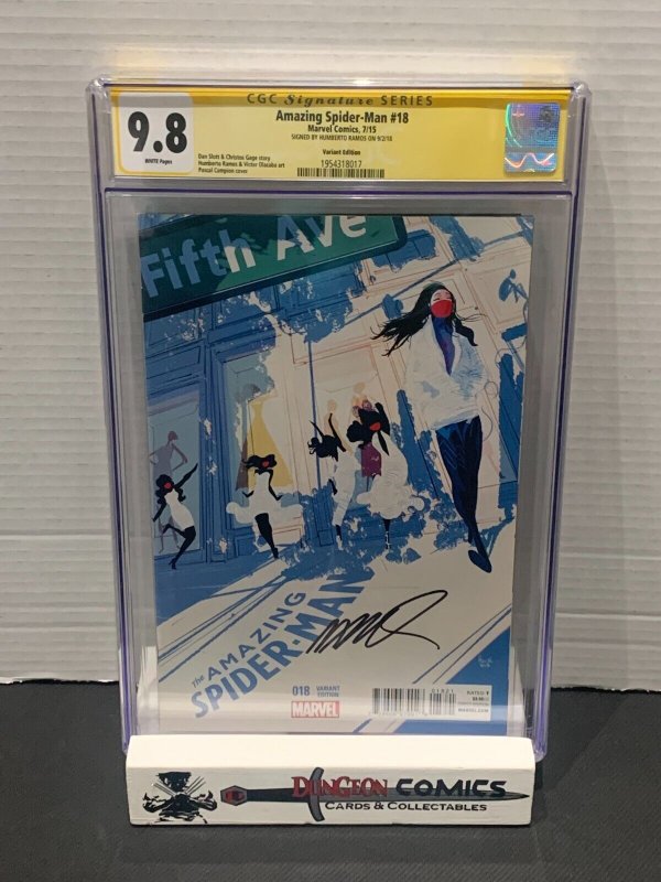 Amazing Spider-Man Vol 3 # 18 Variant Cover CGC 9.8 SS Humberto Ramos [GC39]