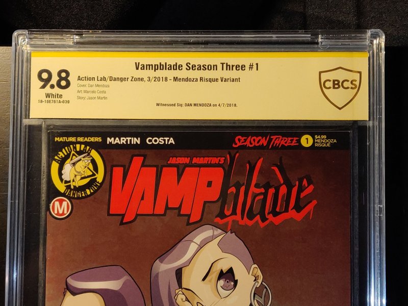 Vampblade Season 3 #1 Mendoza Risque Variant Sig by Dan Mendoza (2018) CBCS 9.8