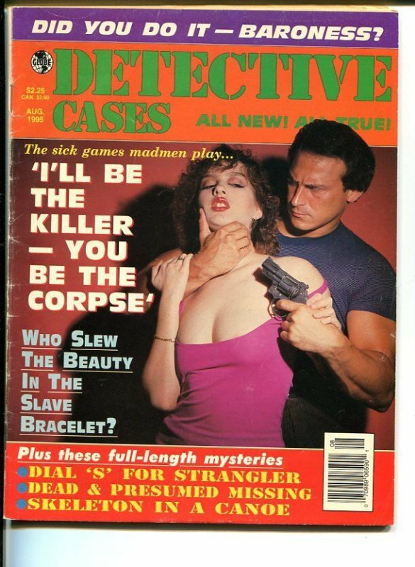 DETECTIVE CASES-AUG 1995-G/VG-HARD BOILED-SPICY-MURDER-RAPE-STRANGULATION G/VG