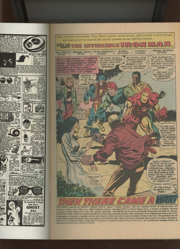 (1978) Iron Man #106: BRONZE AGE! WE COMBINE SHIPPING! (9.2)