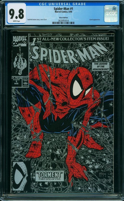 SPIDER-MAN #1 SILVER EDITION (CGC 9.8) Variant Cover Todd McFarlane