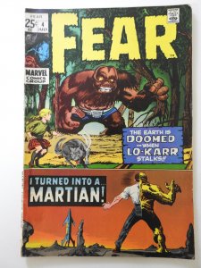 Adventure into Fear #4 (1971) I Turned Into A Martian! Solid VG+ Condition!