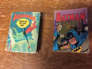 Lot Of 2 Whitman Big Little Books Batman Cheetah Caper & Aquaman ScourgeSea TWT1