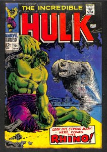 Incredible Hulk (1968) #104 GD+ 2.5 vs Rhino! Marvel Comics