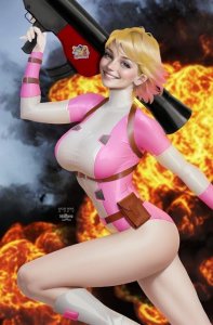 GWENPOOL Cosplay 7 Book Set Bear Claw Studios Bear Babes Deadpool Tatt & More