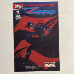 Zorro 0 1993 Signed by Mike Mayhew Topps VF very fine 8.0 1st Lady Rawhide