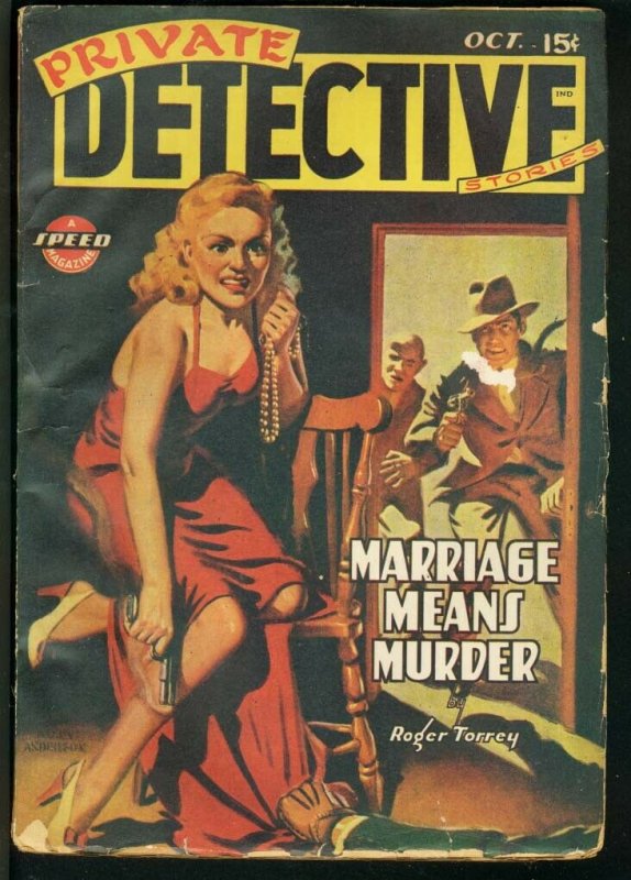 PRIVATE DETECTIVE 1943 OCT-RARE PULP G/VG