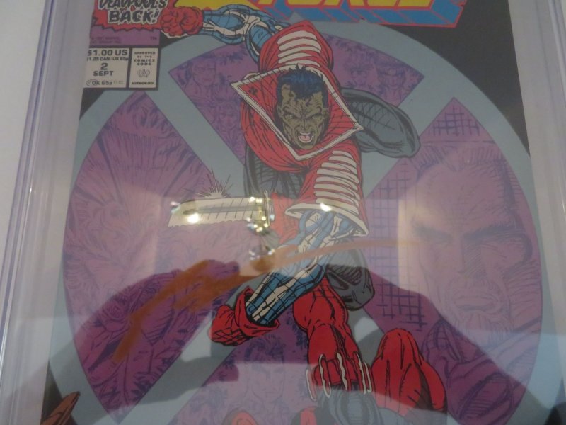 Marvel X-Force #2 2nd App Deadpool (1991) signed Liefeld CGC SS Grade 9.8 White