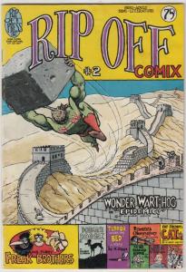 Rip Off Comix #2 (Jan-77) FN Mid-Grade Wonder Wart-Hog, Freak Brothers, Fat F...