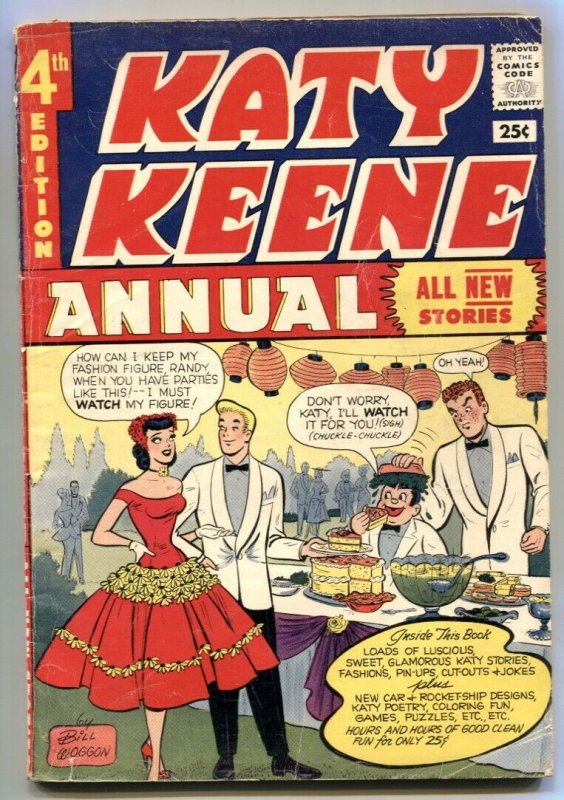 Katy Keene Annual #4 1957- Giant- paperdolls VG