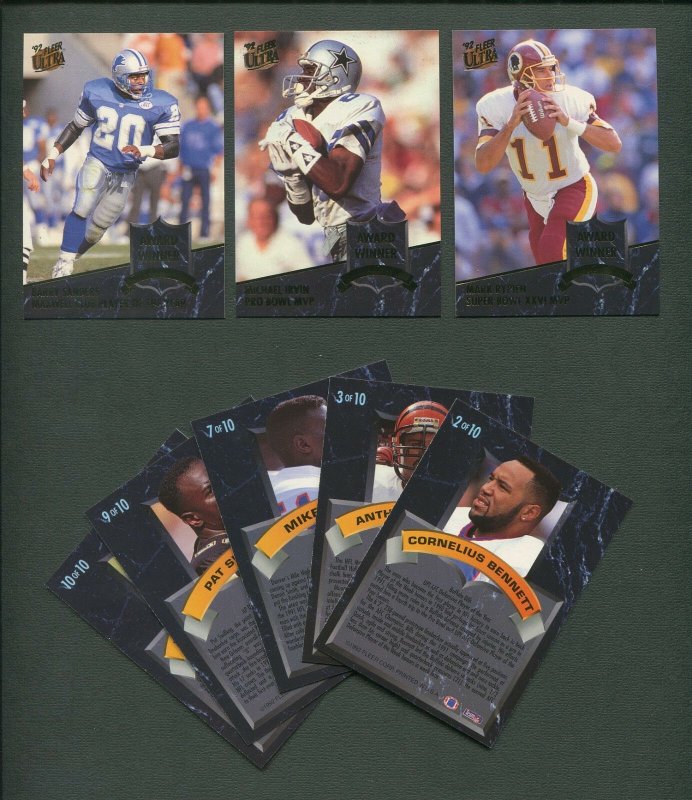 1992 Fleer Ultra Football Set(450) with Tough Insert Sets MINT