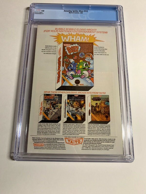 Amazing Spider-man 312 Cgc 9.8 White Pages Marvel 019
