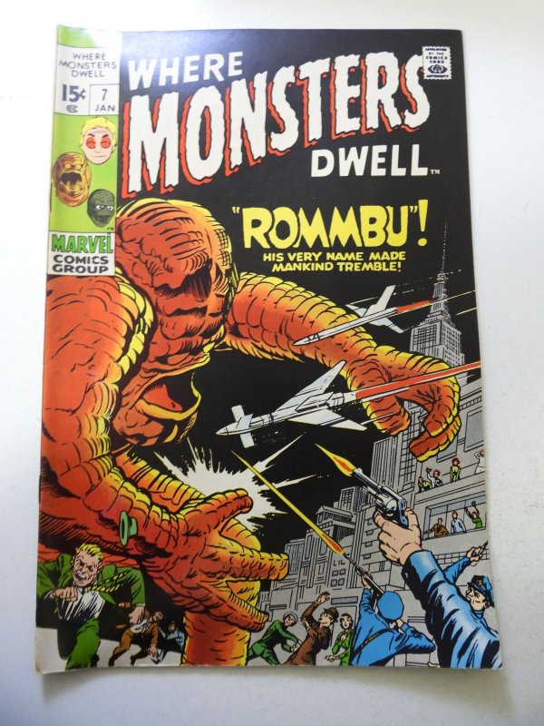 Where Monsters Dwell #7 (1971) FN Condition