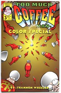 TOO MUCH COFFEE MAN #1 2 3 4 5, 8 9 10 + 3 CS +, NM-, Signed Wheeler w/ art,1993