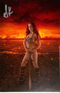 RED SONJA AGE OF CHAOS #1 SHANNON KINGSTON COSPLAY VIRGIN  COVER SIGNED W/COA.