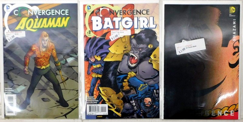 Convergence Lot 3 #Aquaman 1, Batgirl 2, Shazam 2 B 2015 DC 1st Print Comics
