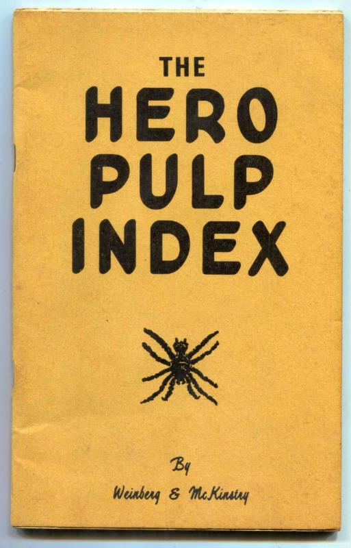 The Hero Pulp Index by Weinberg & McKinstry 1971 fanzine