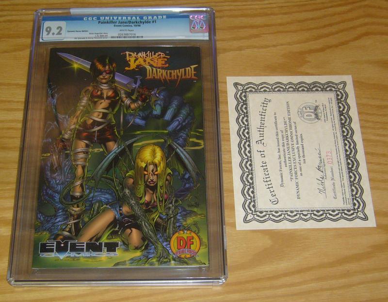 Painkiller Jane/Darkchylde #1 CGC 9.2 dynamic forces omnichrome COA (373/10000)