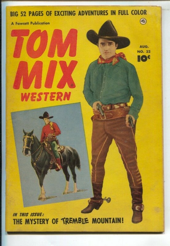 Tom Mix Western #31 1950-Fawcett-Photo cover -Carl Pfeufer story art-VG