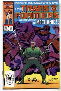 TRANSFORMERS #26 comic book 1987 1st Mechanic-Marvel-nm-