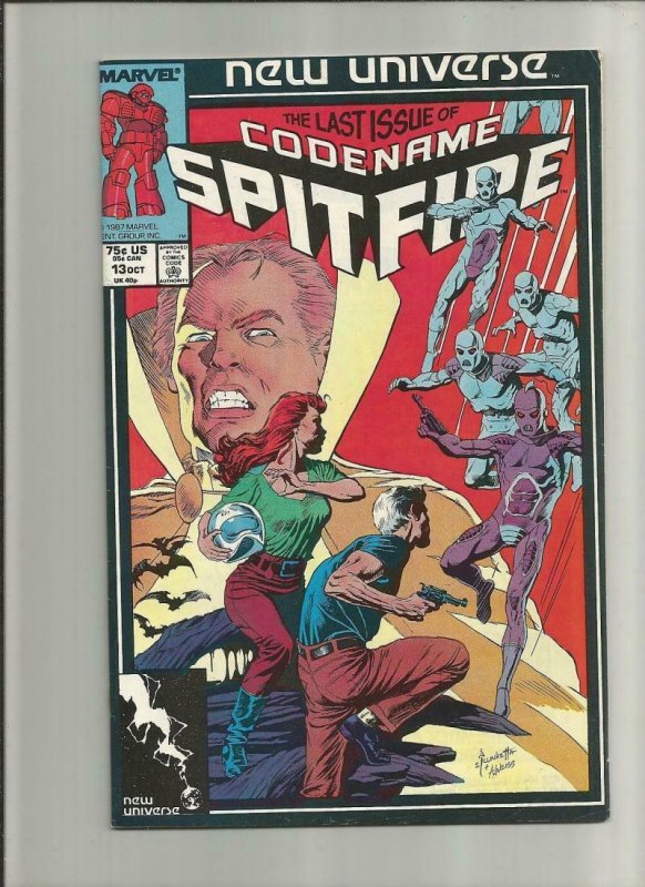 SPITFIRE #13, VF/ NM, New Universe, Troubleshooters, Marvel, 1986 1987