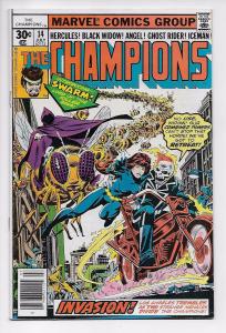 Champions #14 Ghost Rider / Black Widow / 1st App of Swarm (Marvel, 1977) FN/VF