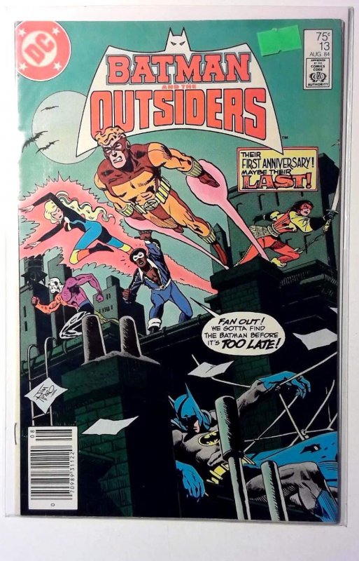 Batman and the Outsiders #13 (1984) DC Comics Newsstand Katana 1st Print Comic