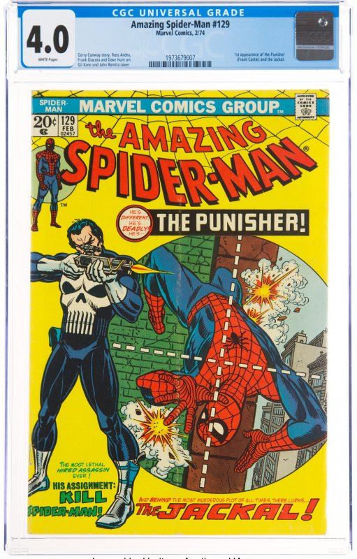 The Amazing Spider-Man #129 (Marvel, 1974) CGC VG 4.0 White pages. First appe...