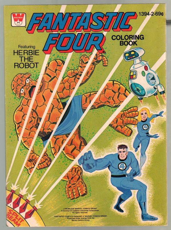 Fantastic Four Coloring Book #1394-2 1979-The Robot-69¢ cover price-VF