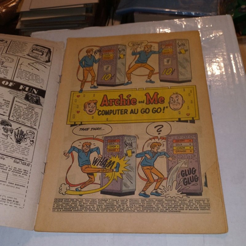 Archie and Me #15 mlj comics 1967 Electronic Computer Dating silver age scifi
