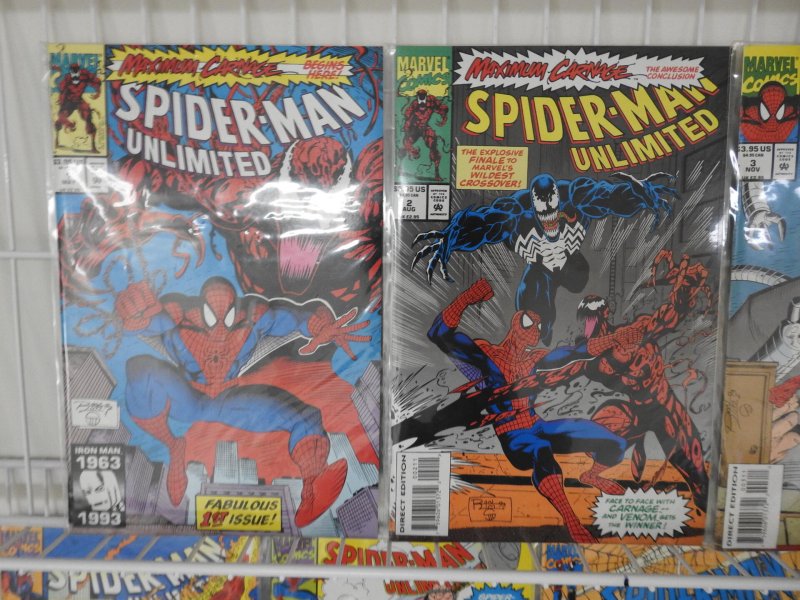 Spider-Man Unlimited #1-9 Solid Run! Avg Sharp VF-NM Condition! Great Reading!