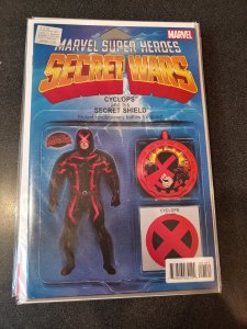 E IS FOR EXTINCTION #1 ACTION FIGURE VARIANT COVER CYCLOPS SECRET WARS